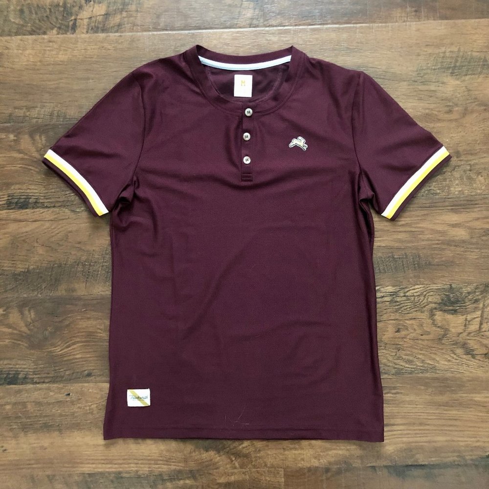 Tracksmith VC Henley Tee Wine